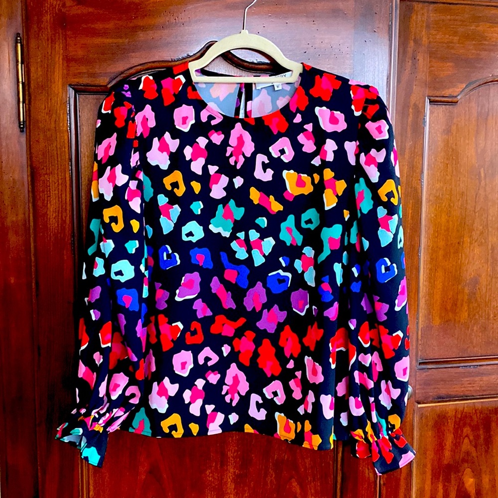 Crosby long sleeve multi colored animal print top.  Worn twice- like new
